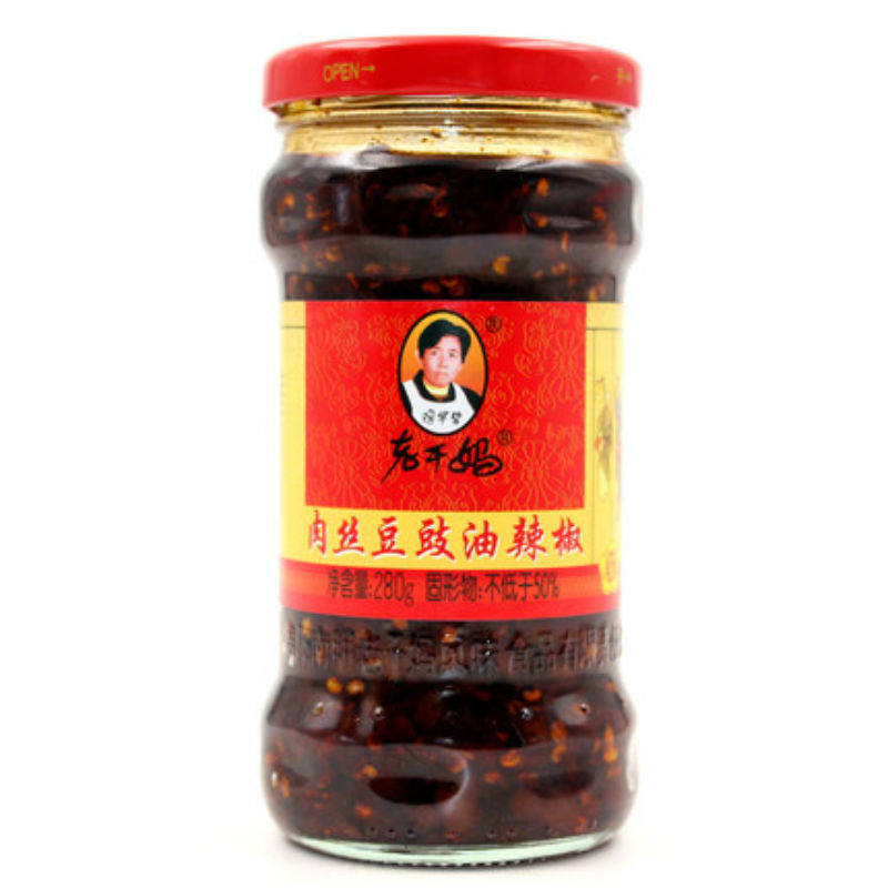 【天猫超市】陶华碧老干妈 肉丝豆豉油辣椒280g/瓶 调味酱 拌面酱