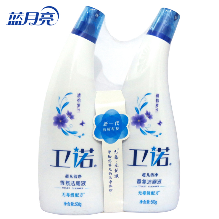 蓝月亮卫诺洁厕液 去污除菌安全无毒除臭干净500g瓶装 马桶清洁剂