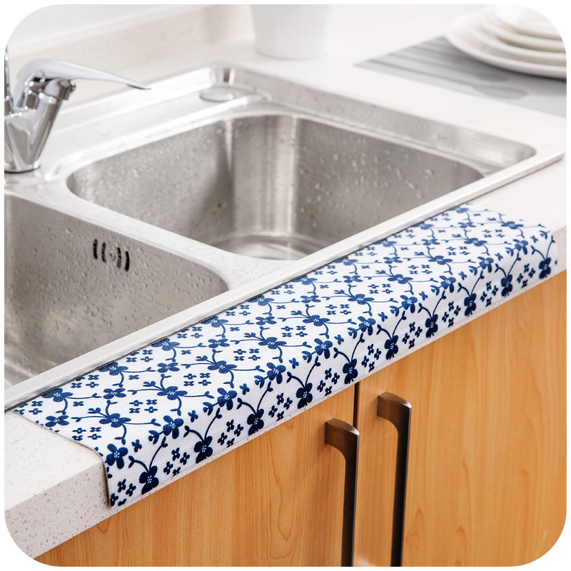 Kitchen and bathroom self-adhesive sink washing basin waterproof stickers Moisture absorption stickers Toilet base decorative stickers Skirting board wall stickers Glass stickers