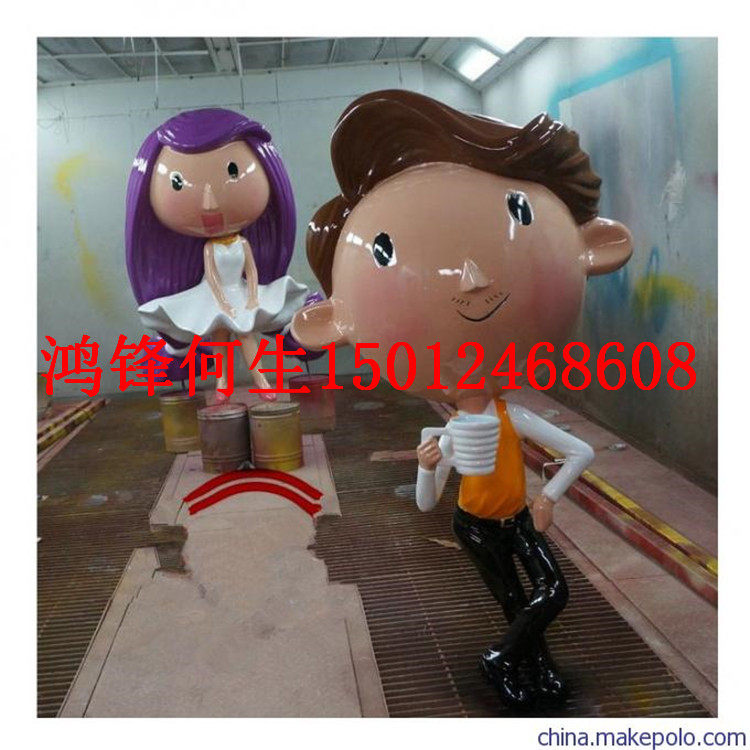 Shop door cartoon shape fiberglass sculpture cartoon cartoon character animation card channel set