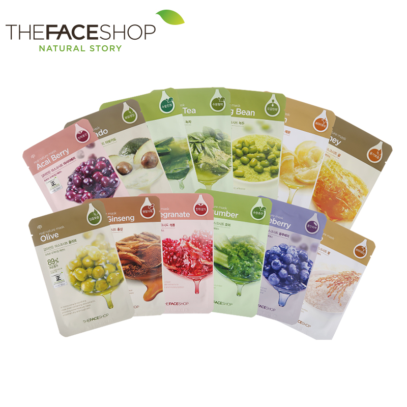 买一送一The Face Shop 面膜贴 自然之源面膜 夏季补水保湿 滋养