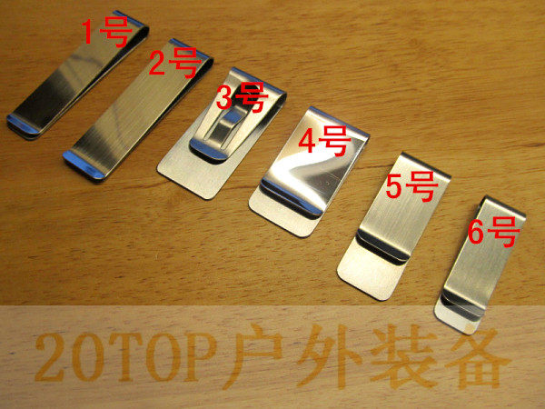 20TOP boutique high quality high elastic thickened 304 stainless steel money clip card holder notes clamp note clip