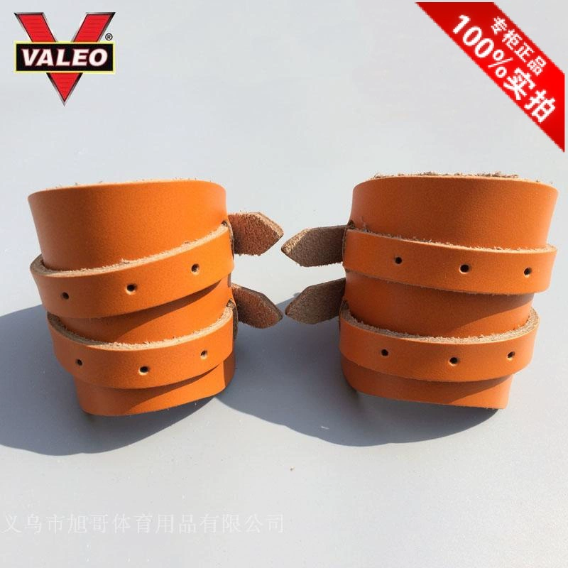 Valeo lớp đầu tiên da bò tập thể dục cử tạ đôi khóa cổ tay nam và nữ thể thao bong gân cổ tay đào tạo thiết bị bảo vệ đích thực - Dụng cụ thể thao