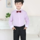 Bé trai áo dài tay màu trắng tinh khiết phù hợp với quần tây phù hợp với áo sơ mi trẻ em Navy cho bé mặc quần áo shop quần áo trẻ em Váy trẻ em