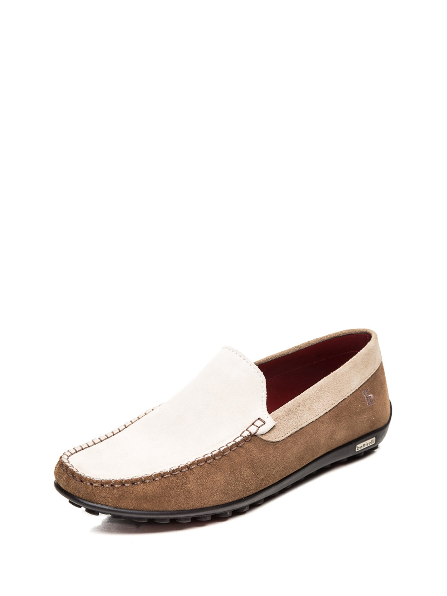 Roberto Botticelli 米棕拼色拼接驾驶鞋