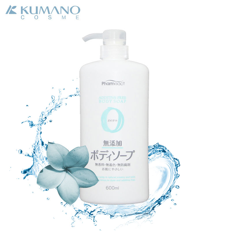 日本熊野油脂PHARMAACT天然植物无添加保湿滋润泡沫沐浴露600ml