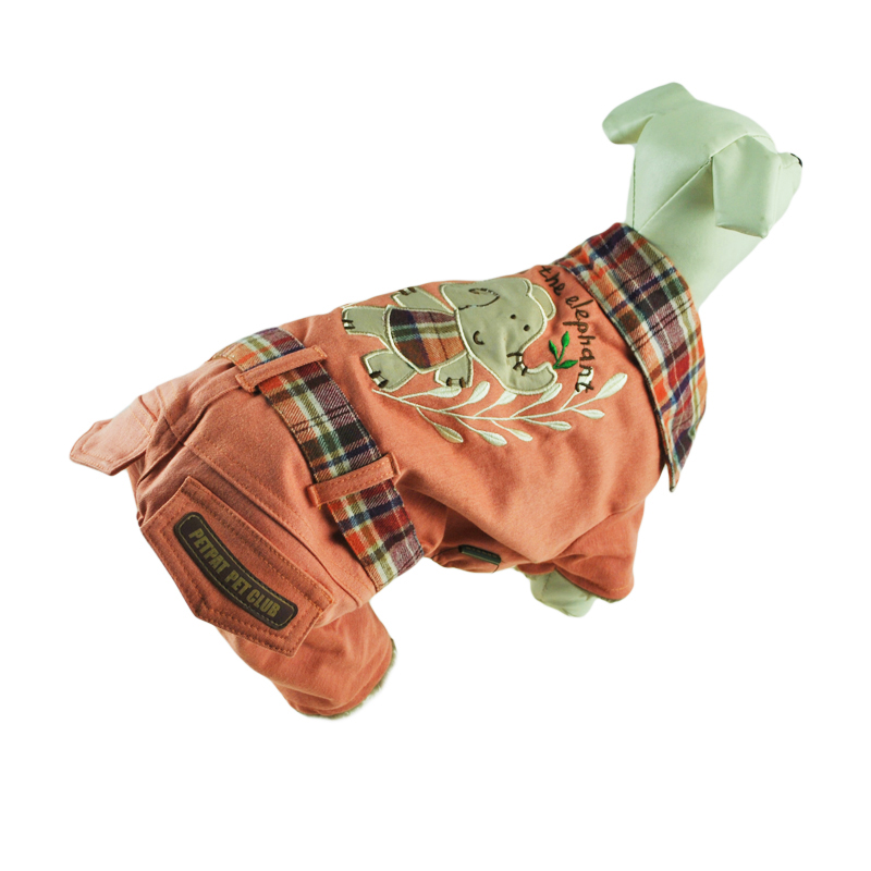 Petpat狗狗服装 泰迪小象图案棉衣 宠物春秋衣服K005 25省包邮