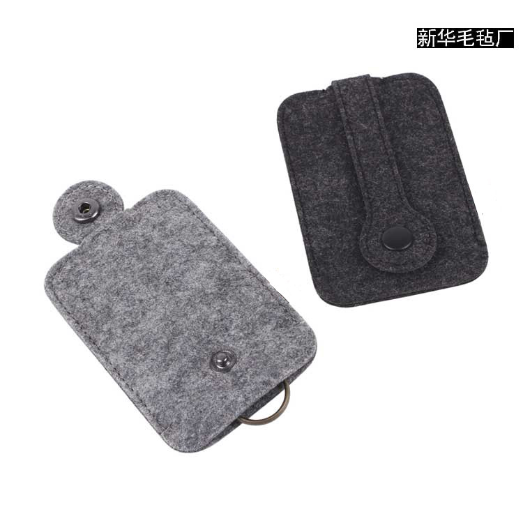 Felt key case, candy color, pull-out key case, suitable for men and women, simple and environmentally friendly, car key case