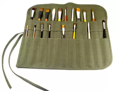 Meihui MARVY portable canvas painting pen bag) pen pocket) brush roll type storage bag for pen curtain