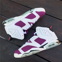 Tiger flutter Air Jordan 6 GS AJ6 Joe 6 white purple grape womens shoes 543390-127