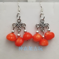 Red life year coral earrings earrings earrings ear jewelry fashion gifts personality original national style
