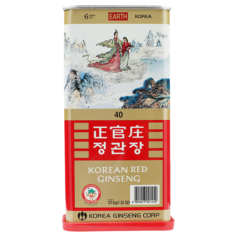 正官庄优质高丽参 韩国进口正官庄高丽参 6年根37.5g40支地