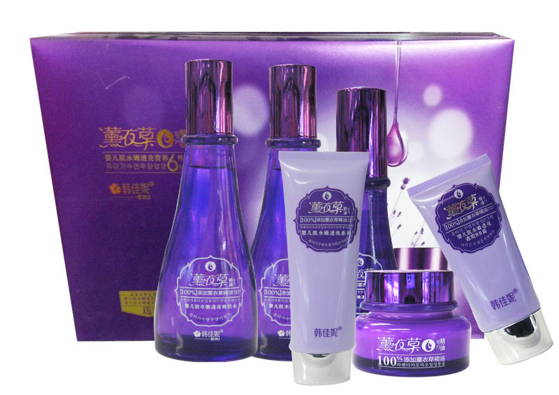 韩佳妮薰衣草精油水嫩透亮紧致5件套水嫩透亮营养礼盒套装包邮