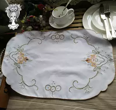 (New in December)Foreign trade exports to Europe and the United States original single T C blended hot eye color embroidery placemat plate pad clearance