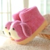 Dép cotton dễ thương tại nhà dày len mùa đông ấm áp túi trẻ em với chó mùa đông túi nhà dép đi ở nhà Trang chủ