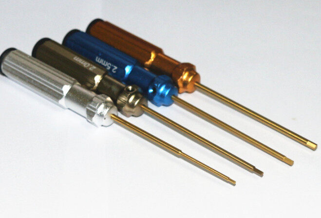 模型拆装工具镀钛金内六角螺丝批/1.5/2.0/2.5/3.0MM
