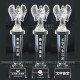 Crystal Trophy, Heart-Shaped Charity Angel, Creative Commemorative Gift for Charity and Progress, Angel Charity Trophy, Engraving