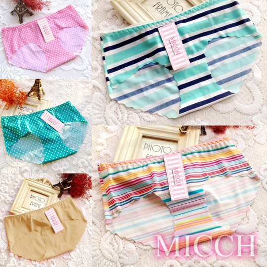 台湾官网直邮进口MICCH 沙滩派对 多彩欢乐无痕内裤.贴身隐形裤