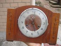 Special nostalgic collection of old brand Torch brand old mechanical clock study room decoration high-end wooden mechanical clock