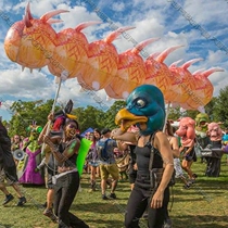 Inflatable man lift caterpillar air mold Tour parade air mold Music festival concert props Stage performance air mold