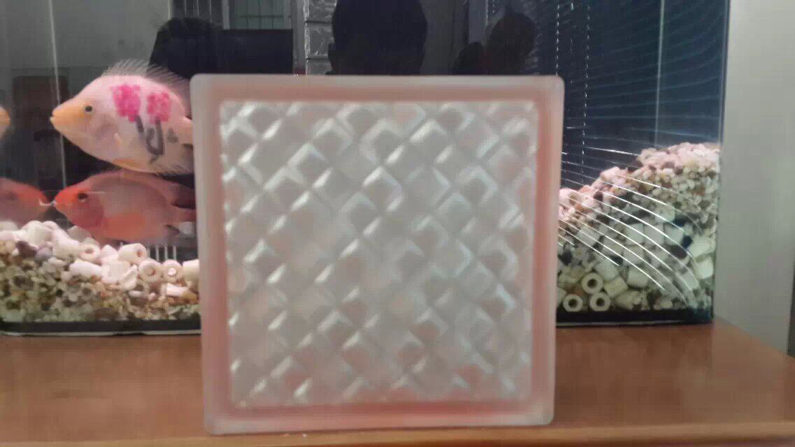 Acid Mont Side Color Pink Precious Stones Glass Brick Partition Wall Glass Brick Background Wall Effect