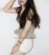 Ella ~ dây tóc ngọc lục bảo hiếm ~ khí chất thủ công nguyên bản của Nhật Bản đầy sao dây tóc vòng tóc phụ kiện Nhật Bản - Phụ kiện tóc phụ kiện tóc cô dâu Phụ kiện tóc