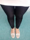Korean style glossy slim fat girl stretch-foot pants