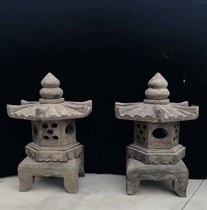 Stone lantern Japanese garden lamp Antique stone lamp Stone lamp Outdoor garden lawn calcium carbide lamp Villa landscape ornaments