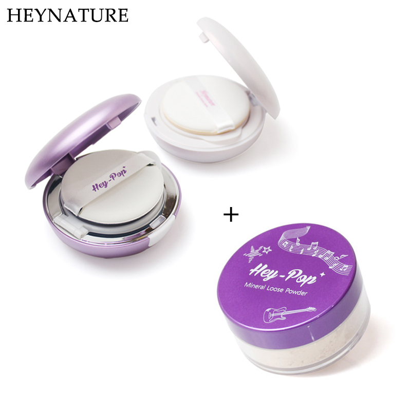 heynature/韩妮采植物修护气垫BB霜+矿物质蜜粉/散粉 夏日套装