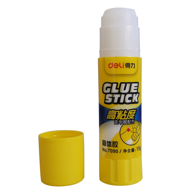 Deli 7090 high-viscosity solid glue stick formaldehyde-free formula PVP material 15g safe and non-toxic use assured
