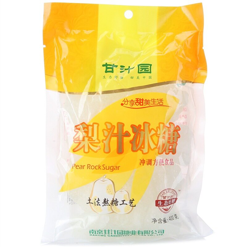 【天猫超市】甘汁园 梨汁冰糖 400g  水果味冰糖  土法熬制