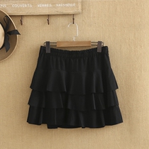 Large size skirt fat mm2018 spring dress new cake skirt plus crotch base skirt fattening large elastic waist umbrella skirt