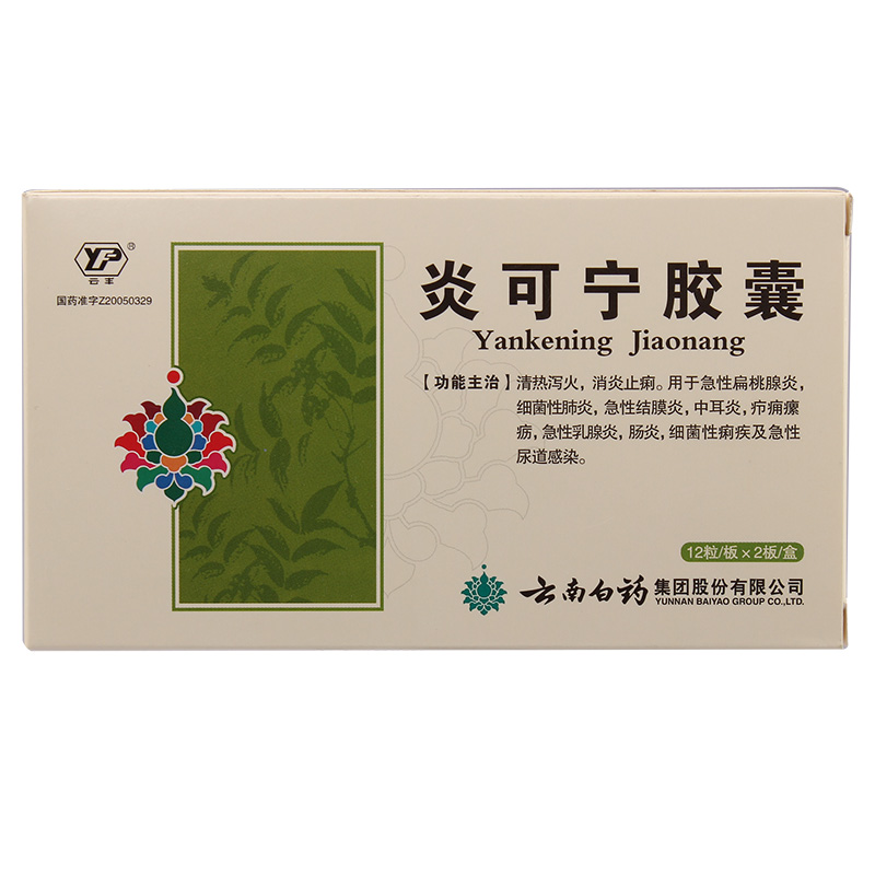 云丰 炎可宁胶囊 0.3g*24粒/盒