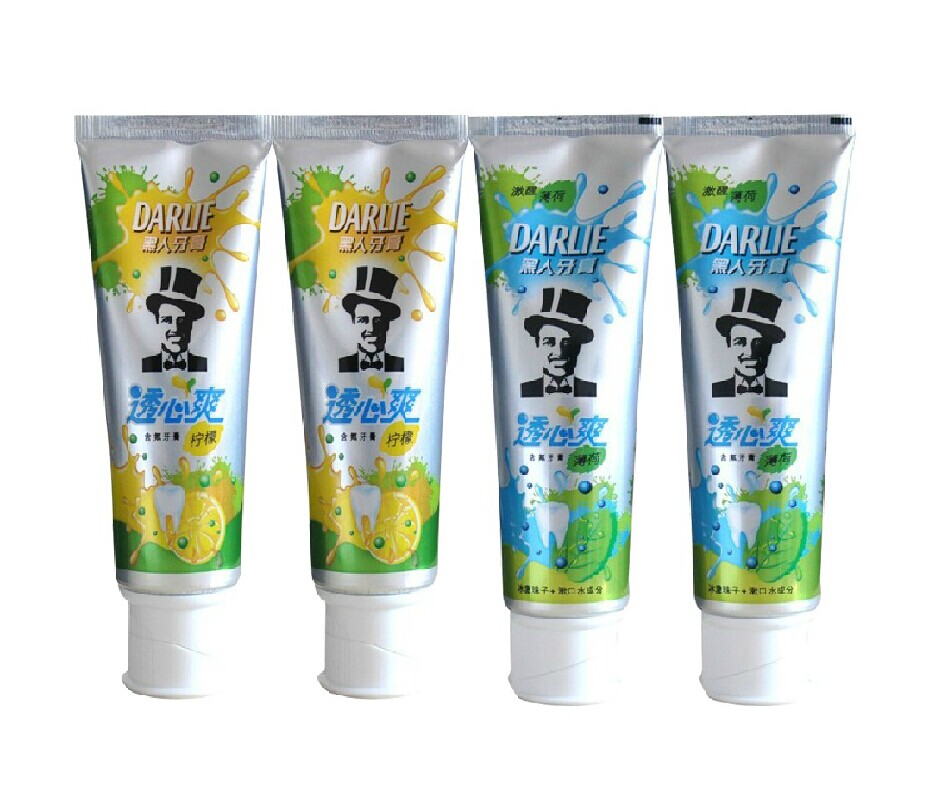 黑人牙膏透心爽柠檬80g*2支+薄荷80g*2支