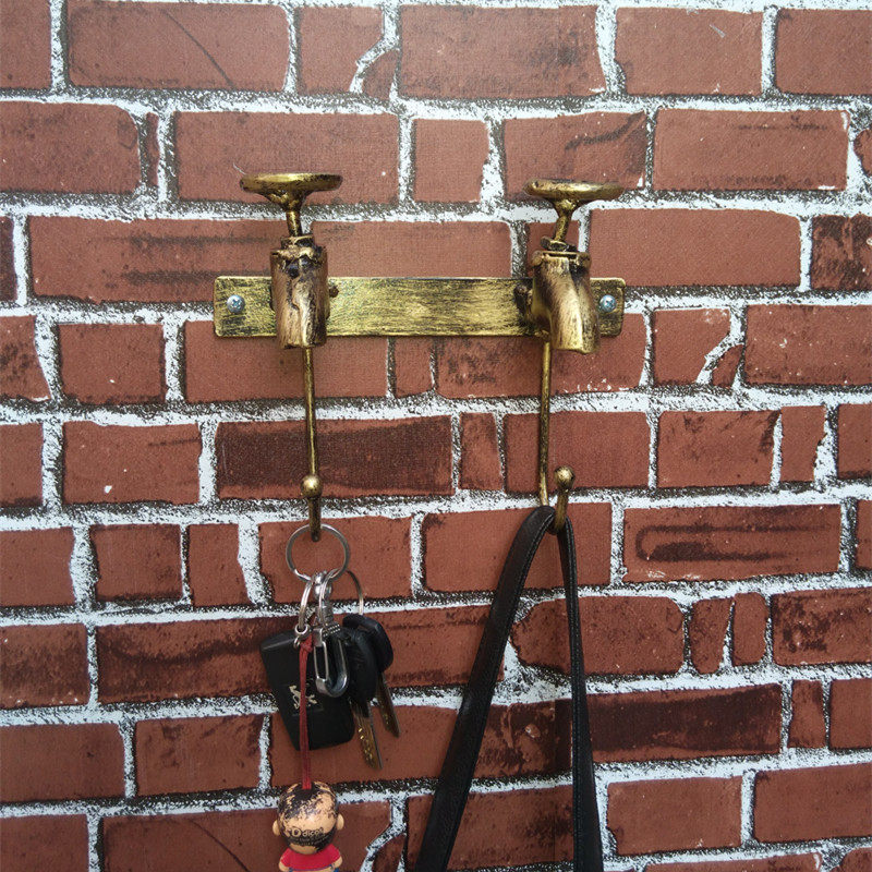 Vintage personality industrial style creative hook row hook entrance door wall hanging coat hat backpack key hook