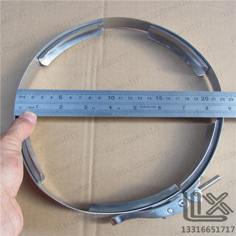 220mm 开口反应器 夹具 夹子 不锈钢反应夹 反应釜 抱箍 快开型