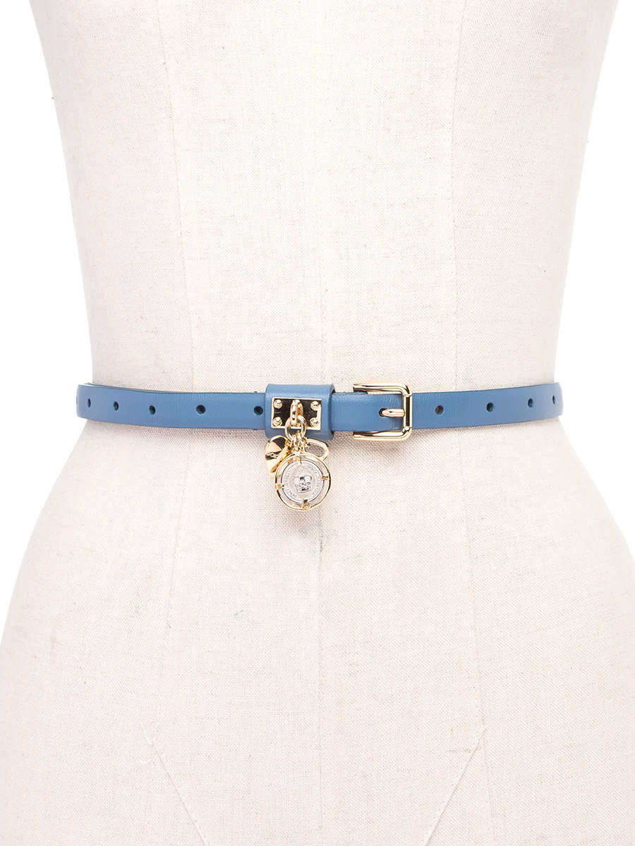Dolce&Gabbana 蓝色坠饰针扣细腰带