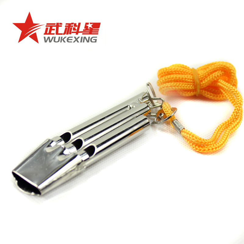 Wu Kexing referee seat Stainless steel whistle Metal whistle alarm flute Basketball three-tone two-tone referee whistle