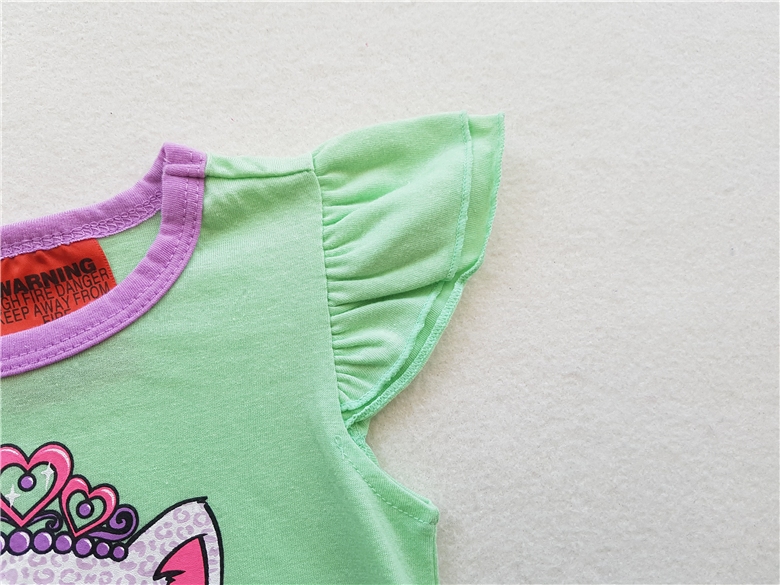 Летний хлопковый пижама для девочки, на 1–7 лет