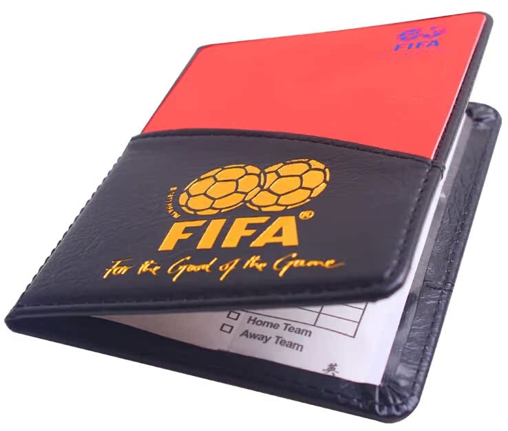 Football referee equipment Football red and yellow cards with leather cases High-grade football red cards yellow cards Record table pen