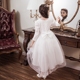 Hoa cô gái nhỏ váy cưới đuôi váy mùa thu và mùa đông trẻ em piano cô gái trang phục công chúa váy catwalk sinh nhật chủ váy bé gái Váy trẻ em
