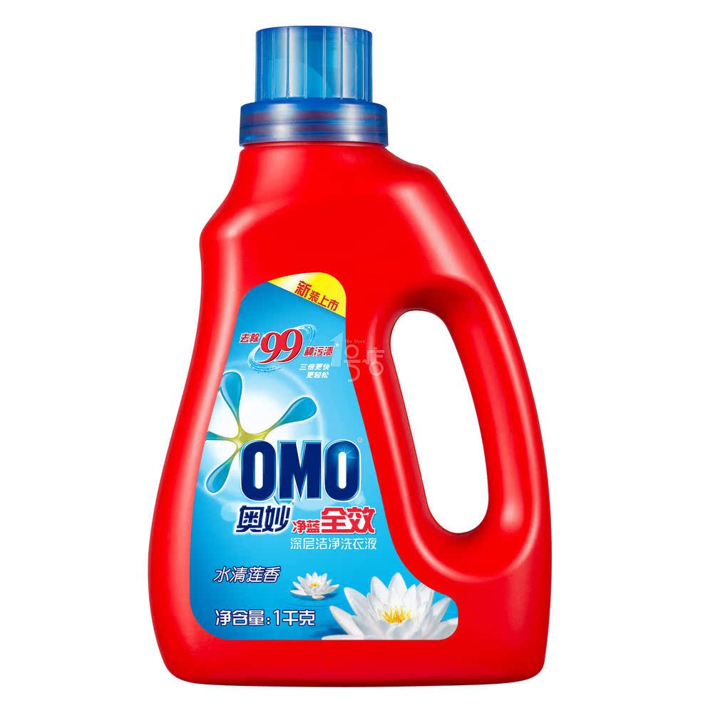 OMO 奥妙 净蓝深层洁净洗衣液 水清莲香 1kg