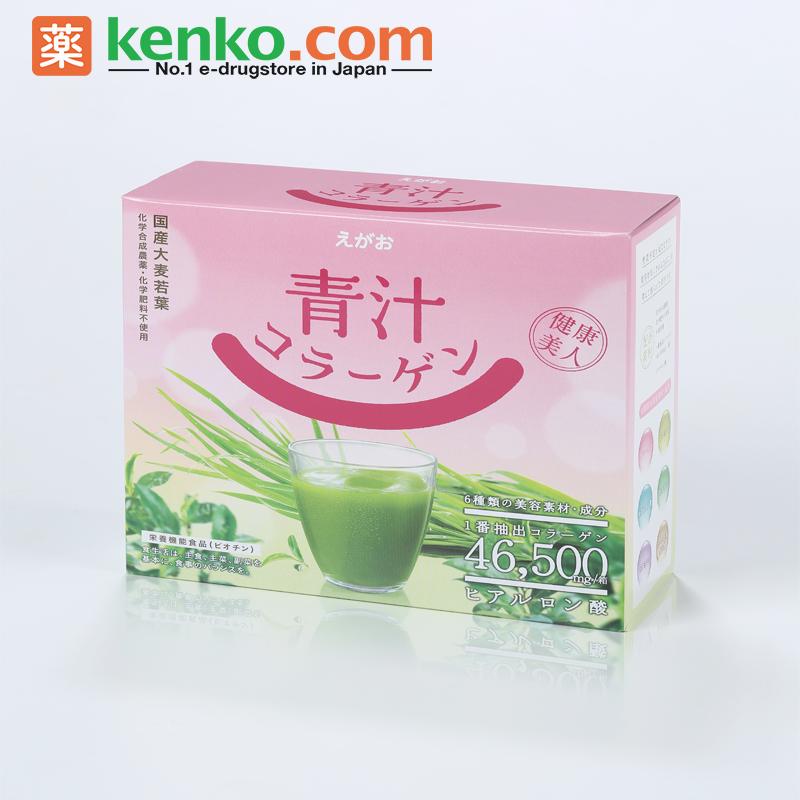 【日本直邮】笑颜/egao植物提取骨胶原蛋白青汁  4.7g×31袋 盒装