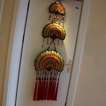 Chinese style national fabric New Year wall hanging peacock large shop restaurant Home hall Life hall decoration