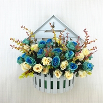 Fake flower arrangement simulation living room wall flower basket set Home decoration Wall decoration plastic flower ornaments