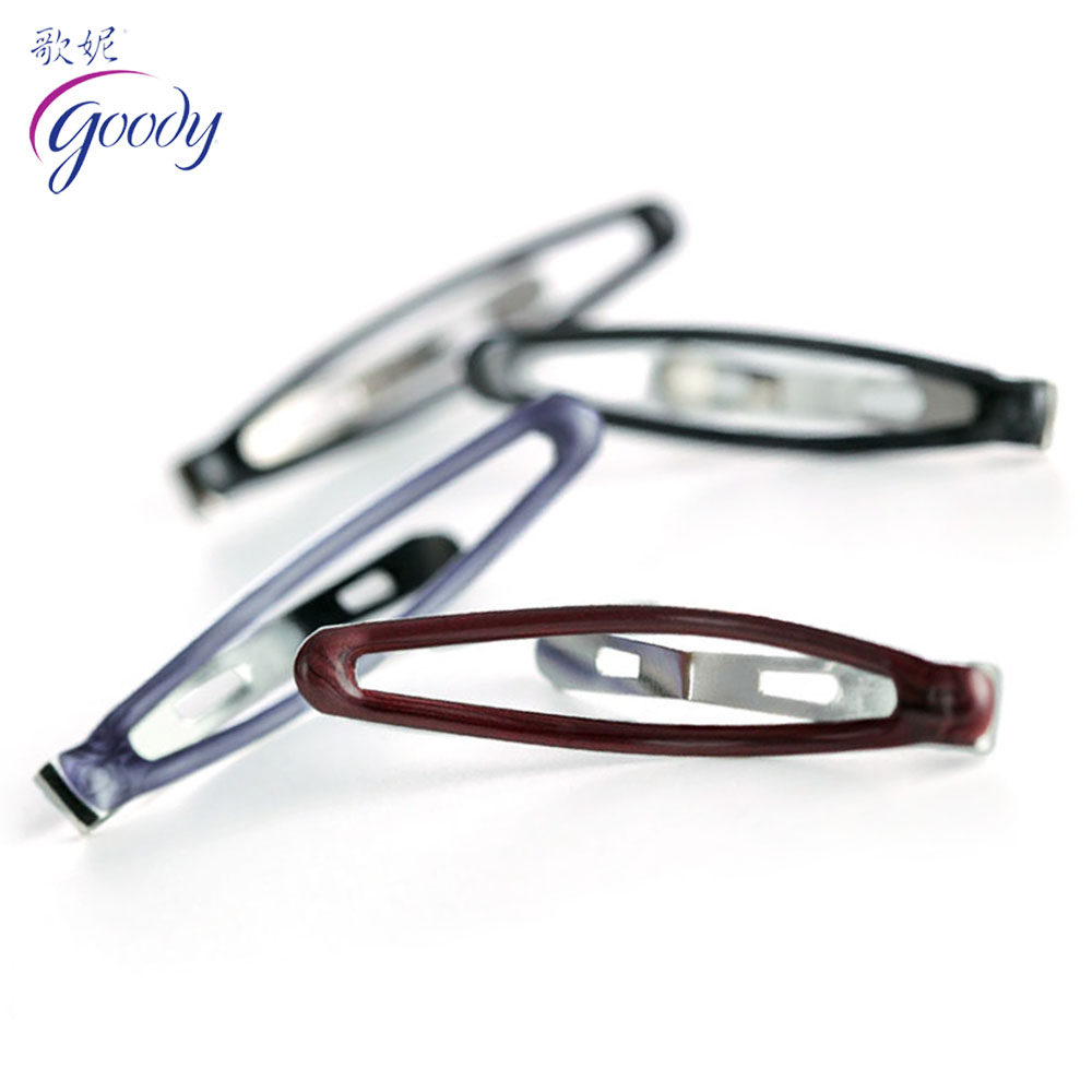 美国Goody歌妮 发饰 发夹水滴夹 刘海夹 边夹 对夹发卡 中号 4个