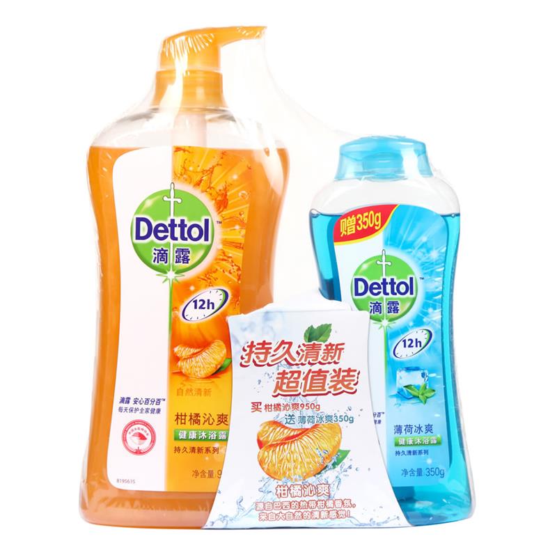 【天猫超市】滴露沐浴乳 自然清新健康沐浴露950g送薄荷冰爽350g