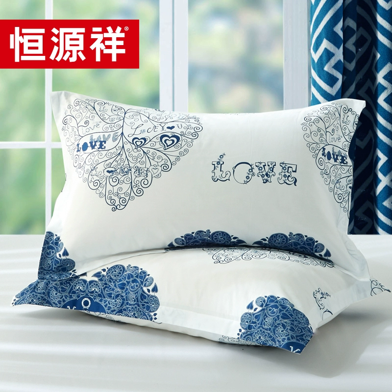 Hengyuanxiang Home Dệt Bông Gối Cặp Bông Cotton nguyên chất 48 74 Phim hoạt hình Bông gối chính hãng - Gối trường hợp