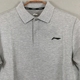 Áo thun nam tay ngắn Li Ning 2019 cotton mới thấm hút ẩm ve áo ngắn thể thao mùa xuân APLN169 - Áo polo thể thao ao thun polo nam Áo polo thể thao