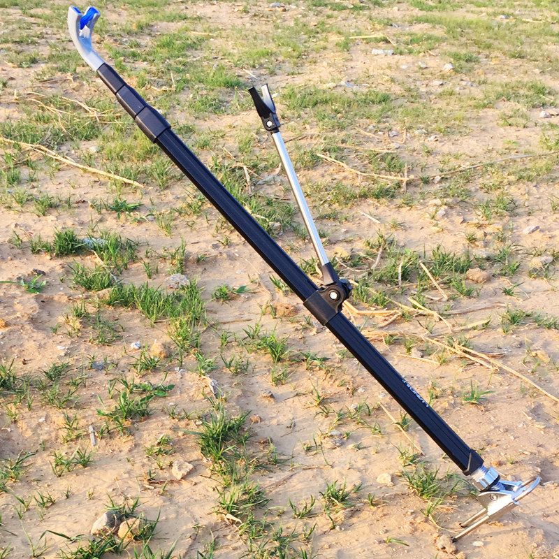 2 1m black triangle reinforced aluminum alloy stainless steel fishing rod bracket fort, rod rack, hand rod bracket